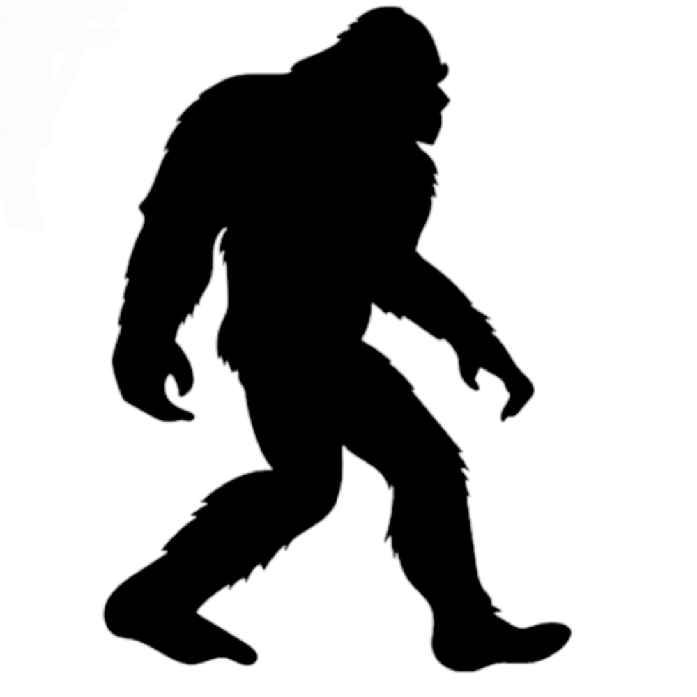SASQUATCH - BIG FOOT BLACK OR WHITE VINYL WINDOW DECAL